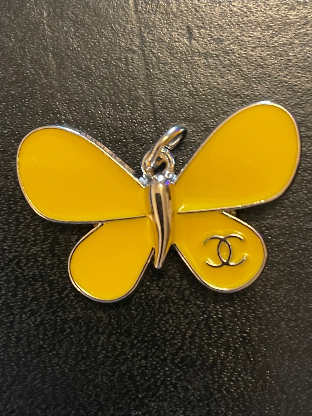 Yellow butterfly Pendant Zipper Pull